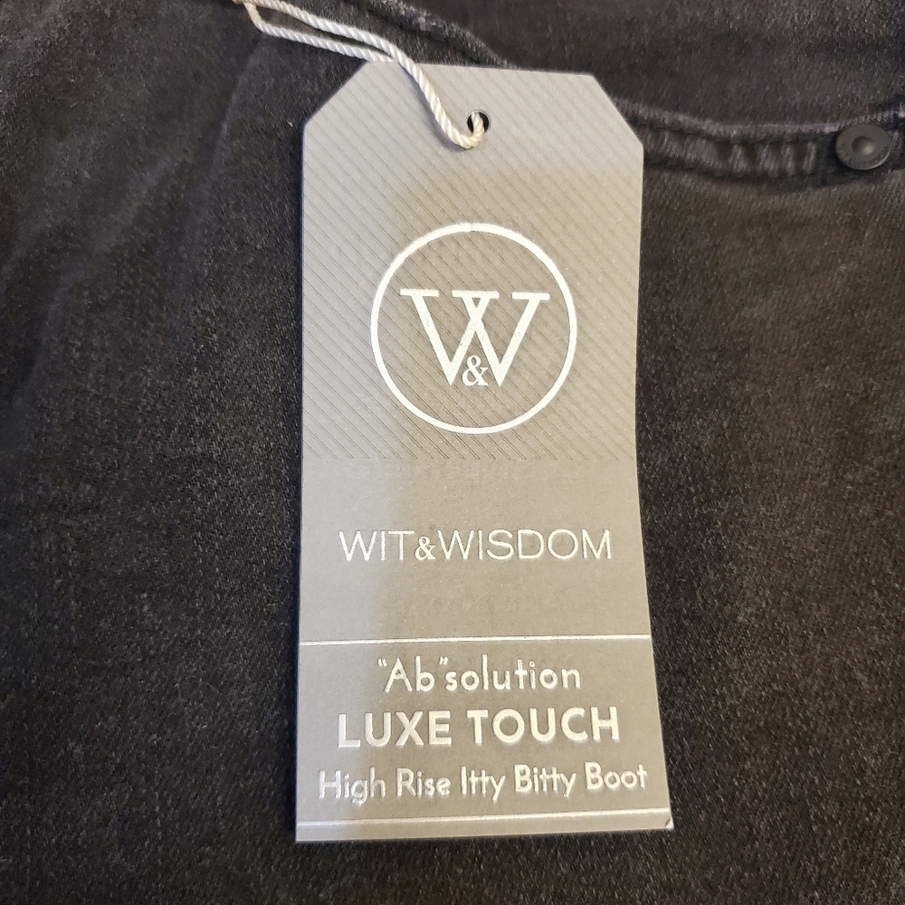 Wit & Wisdom Bootcut Jeans Black Denim High Rise Comfort Stretch Size 8 - Picture 5 of 10